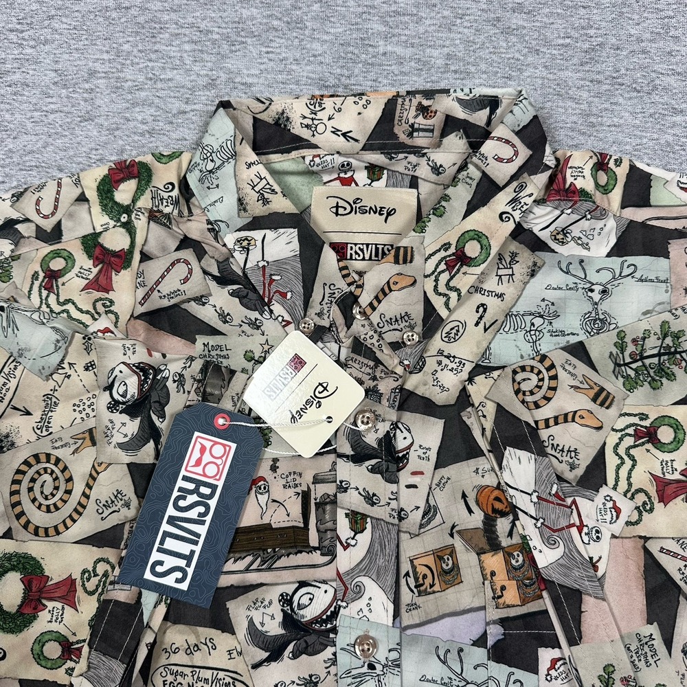 RSVLTS x Disney Tim Burton's Nightmare Before Christmas Shirt Mens 2XL NEW